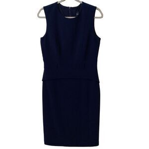 Frank Lyman Navy Blue Sheath Dress Size 10, Classic, Career, Normcore